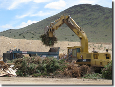 Grinding greenwaste