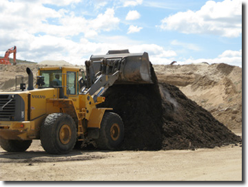 Building the windrow.